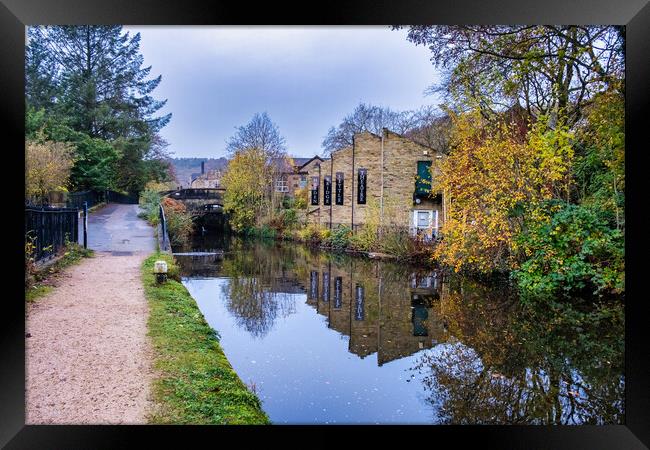 Serenity by the Rochdale Canal Framed Print by Steve Smith
