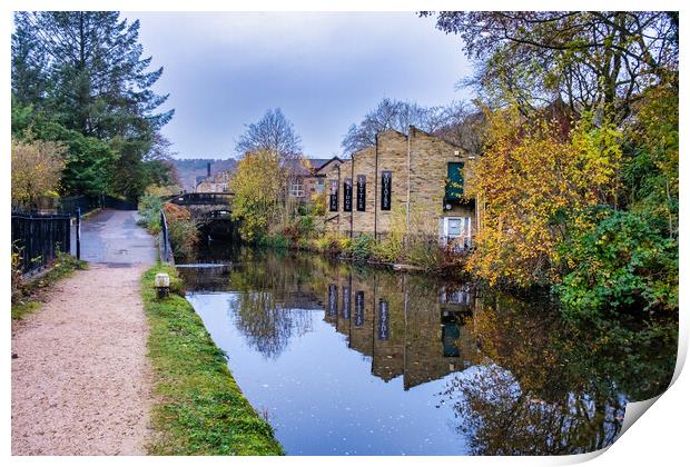 Serenity by the Rochdale Canal Print by Steve Smith