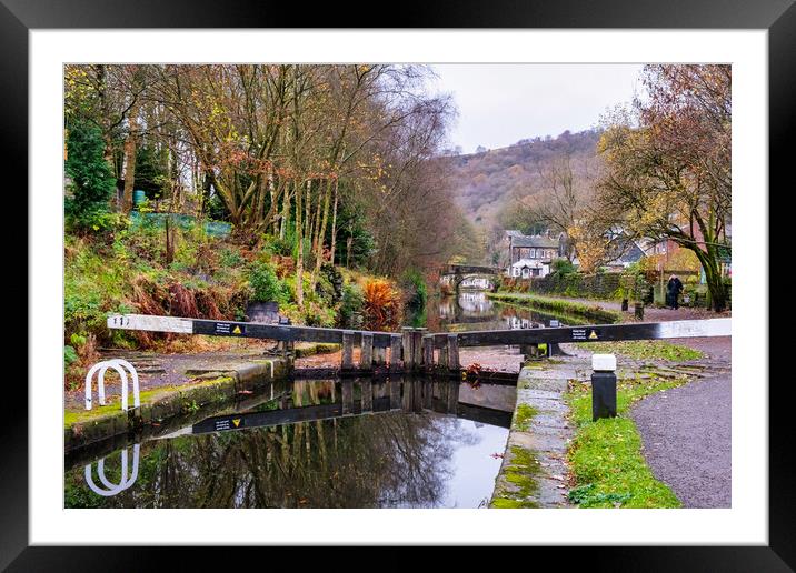 Serenity on the Rochdale Canal Framed Mounted Print by Steve Smith