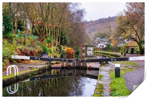 Serenity on the Rochdale Canal Print by Steve Smith