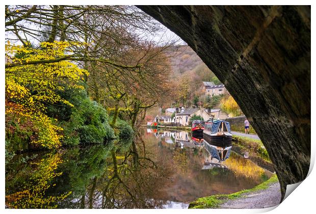 Serene Rochdale Canal Reflections Print by Steve Smith