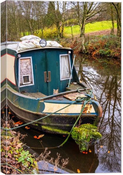 Serene Rochdale Canal Reflections Canvas Print by Steve Smith