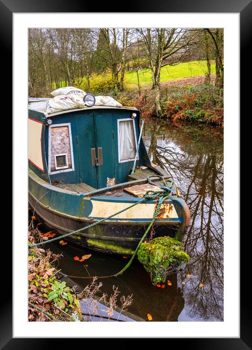 Serene Rochdale Canal Reflections Framed Mounted Print by Steve Smith