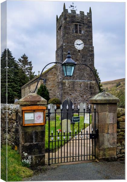 Muker St Marys Church Canvas Print by Tim Hill