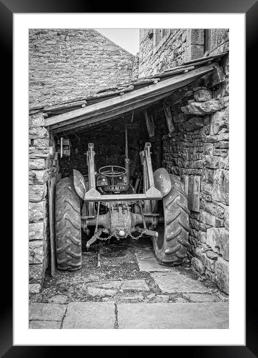 Rustic Charm of Yorkshire Tractor Framed Mounted Print by Tim Hill