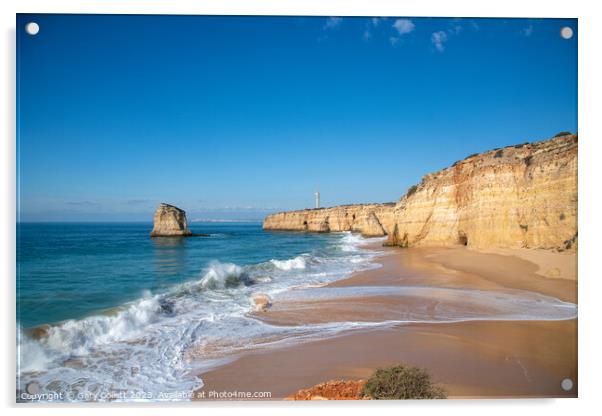 Ferragudo Caneiros Beach, Algarve Acrylic by Gary Collett