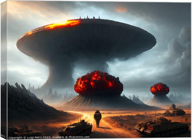 The Devastating Consequences of Nuclear Warfare Canvas Print by Luigi Petro