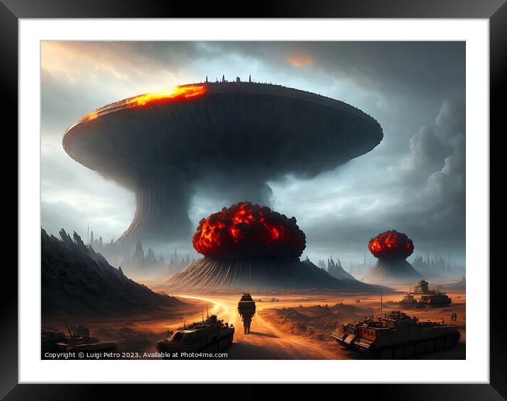 The Devastating Consequences of Nuclear Warfare Framed Mounted Print by Luigi Petro