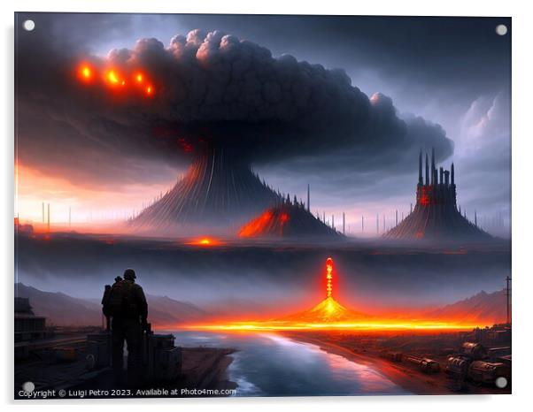 The End Draws Near An Apocalyptic Tale Acrylic by Luigi Petro