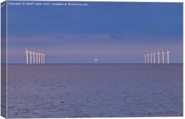 Between the turbines Canvas Print by Geoff Taylor