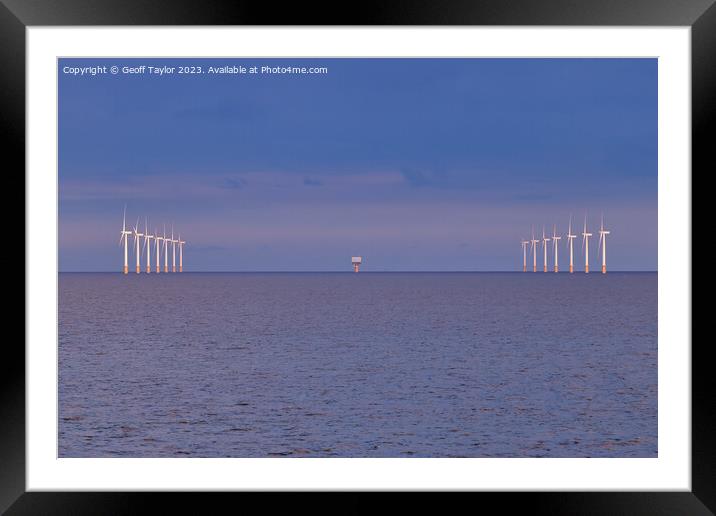 Between the turbines Framed Mounted Print by Geoff Taylor