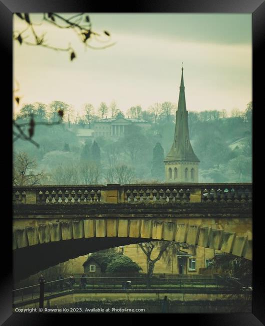 Misty View of Bath City  Framed Print by Rowena Ko