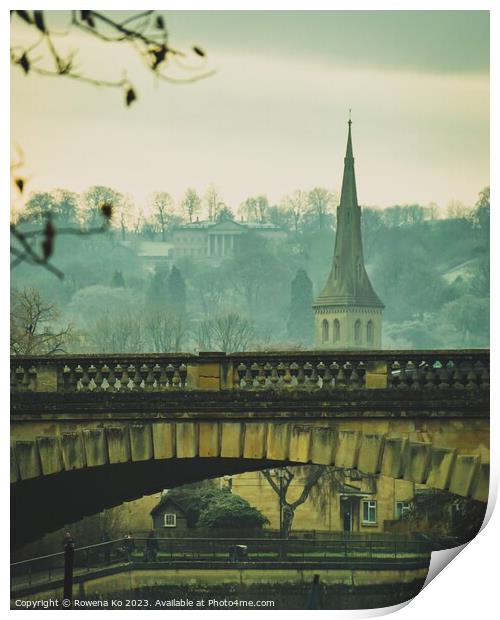 Misty View of Bath City  Print by Rowena Ko