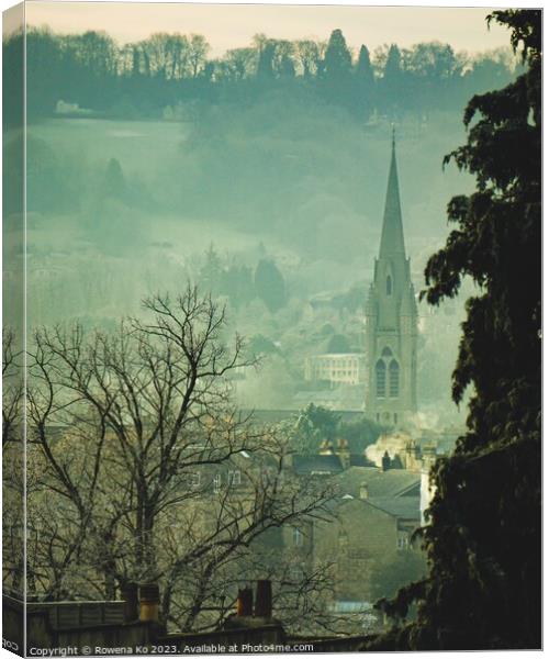 Misty View of Bath City  Canvas Print by Rowena Ko
