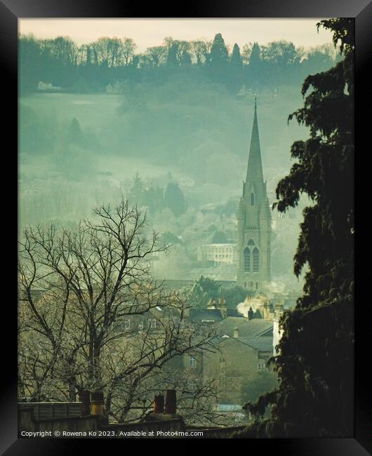 Misty View of Bath City  Framed Print by Rowena Ko
