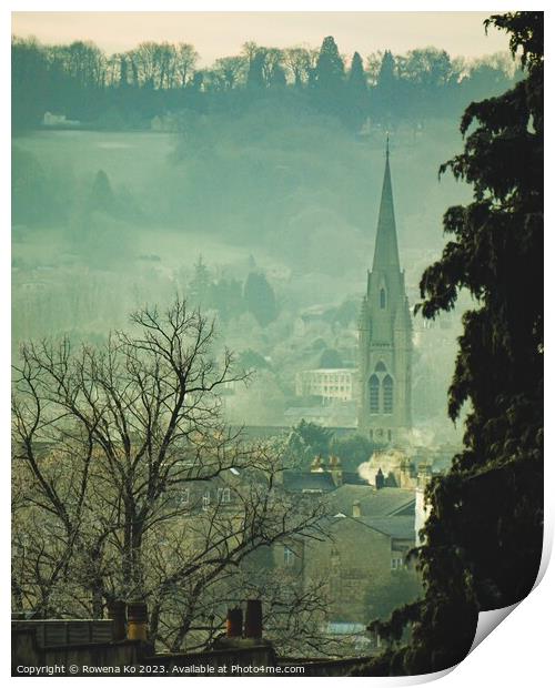 Misty View of Bath City  Print by Rowena Ko