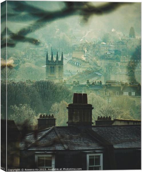 Misty View of Bath City  Canvas Print by Rowena Ko