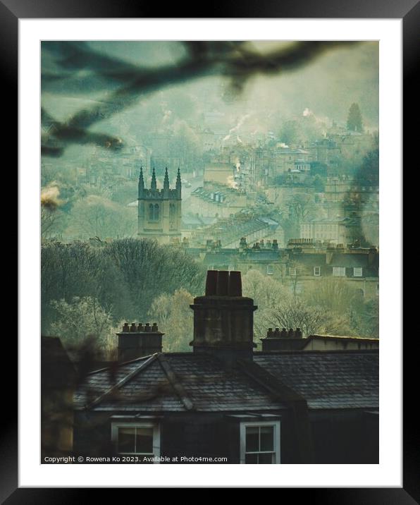 Misty View of Bath City  Framed Mounted Print by Rowena Ko