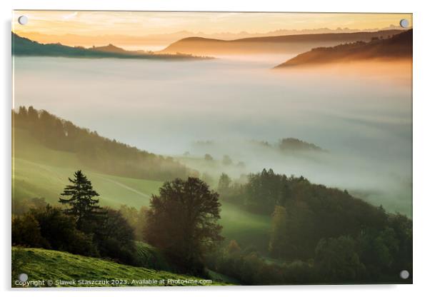 Jura Mountains Acrylic by Slawek Staszczuk