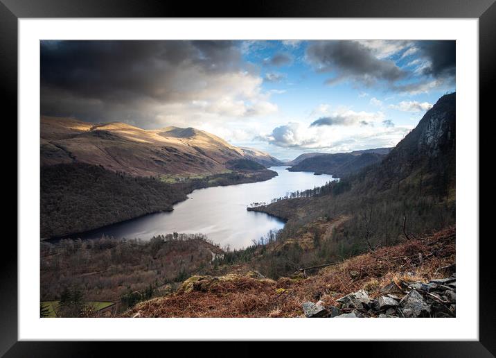 Unsettled Thirlmere Framed Mounted Print by Dan Kemsley