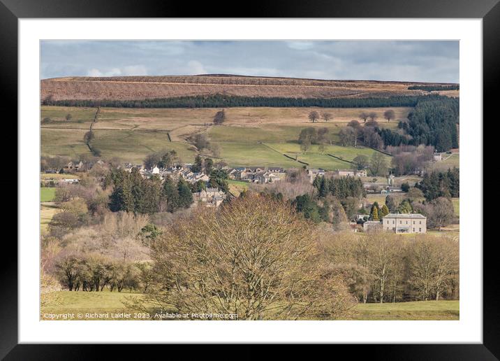 Eggleston Village from the Tees Railway Walk Framed Mounted Print by Richard Laidler