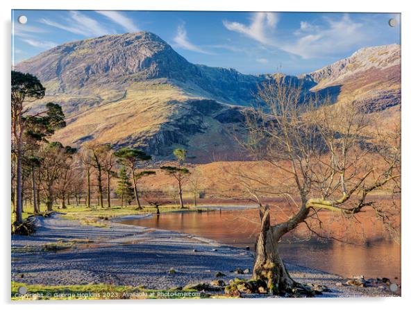 Buttermere Lake Acrylic by George Hopkins