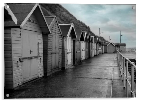 Seaside beach huts Acrylic by Chris Yaxley