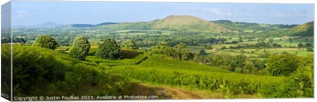 The Lawley from Long Mynd, Shropshire Canvas Print by Justin Foulkes