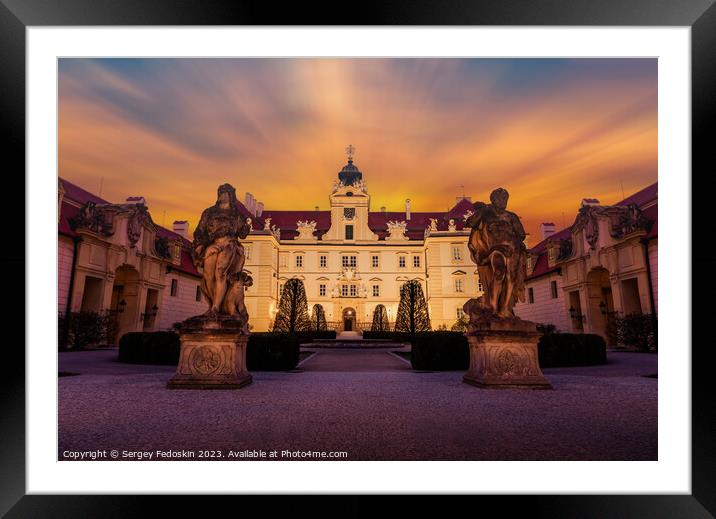 Castle in Valtice, South Moravia, Czechia Framed Mounted Print by Sergey Fedoskin