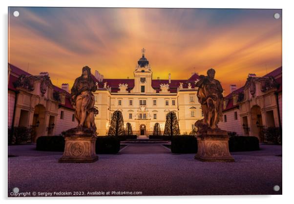 Castle in Valtice, South Moravia, Czechia Acrylic by Sergey Fedoskin