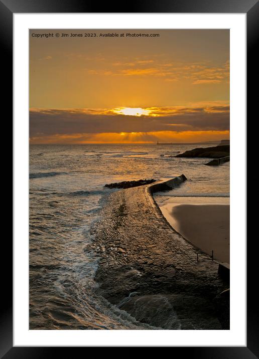 Cullercoats Sunrise Framed Mounted Print by Jim Jones