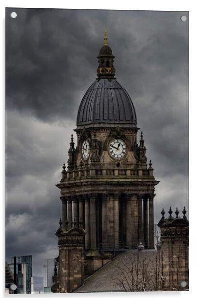 Leeds Town Hall Acrylic by Glen Allen