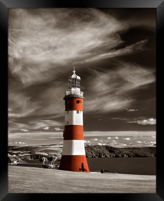 Smeatons Tower on Plymouth Hoe Framed Print by Darren Galpin