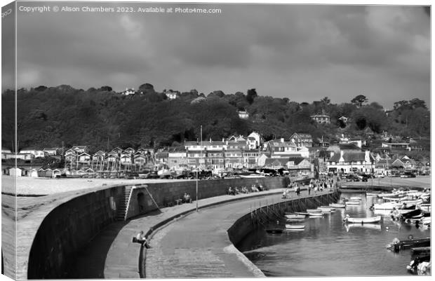 Lyme Regis The Cobb  Canvas Print by Alison Chambers