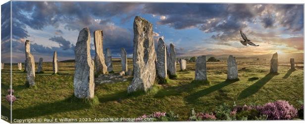The Mysterious Neolithic Callanish Standing Stones Canvas Print by Paul E Williams