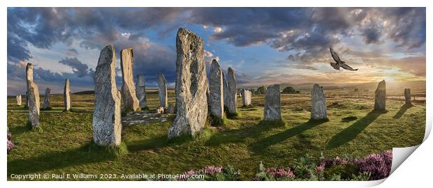 The Mysterious Neolithic Callanish Standing Stones Print by Paul E Williams