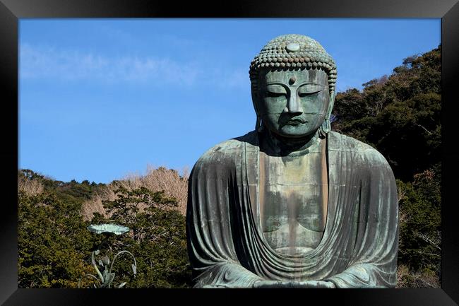 Others The Great Buddha in Kamakura, Japan Framed Print by Lensw0rld 