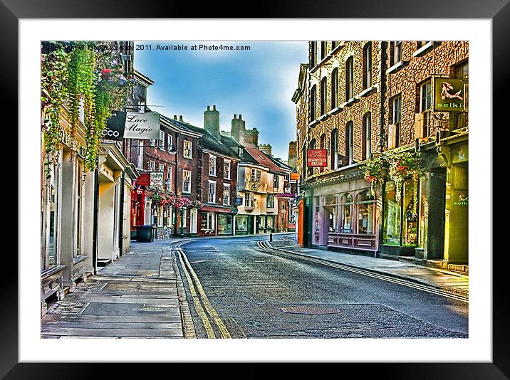 Low Petergate - City of York Framed Mounted Print by Trevor Kersley RIP
