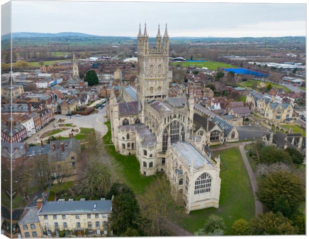 Gloucester Cathedral Canvas Print by Apollo Aerial Photography