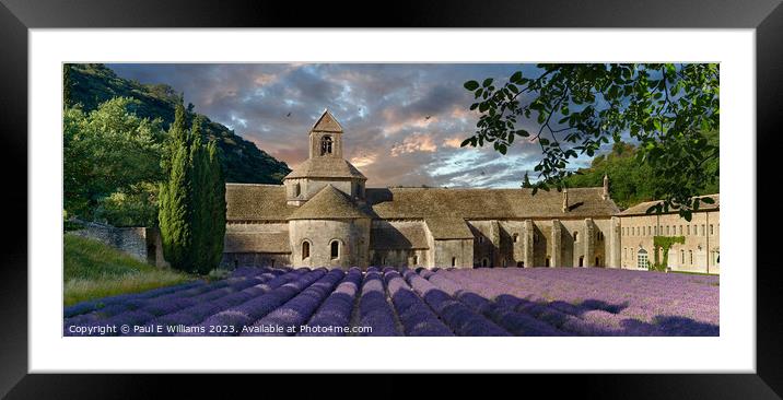 The truly magical Senanque Abbey surrounded by flowering lavender Framed Mounted Print by Paul E Williams