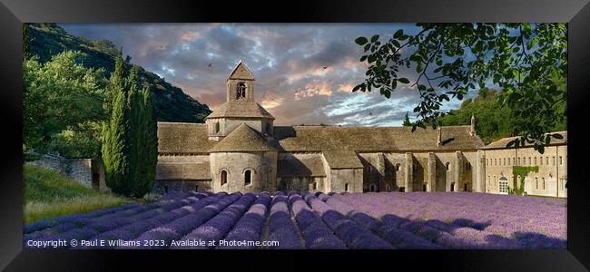 The truly magical Senanque Abbey surrounded by flowering lavender Framed Print by Paul E Williams