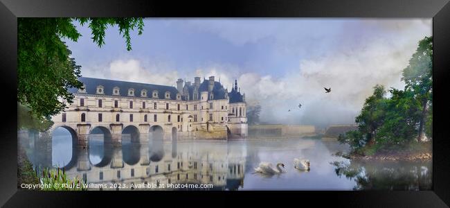 The beautiful Chateau de Chenonceau spanning the river Cher  Framed Print by Paul E Williams