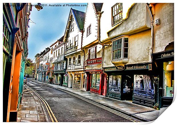 Low Petergate - City of York Print by Trevor Kersley RIP