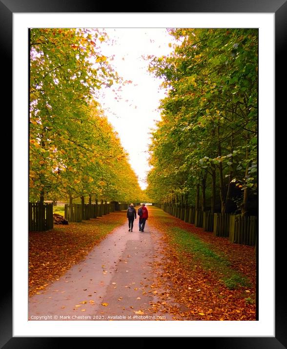 A Romantic Stroll Framed Mounted Print by Mark Chesters