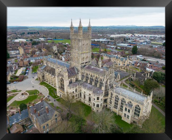 Gloucester Cathedral From The Air Framed Print by Apollo Aerial Photography