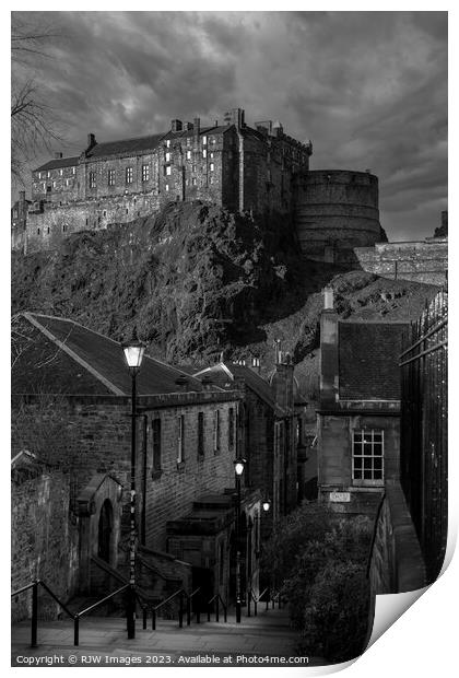 Edinburgh Castle Print by RJW Images