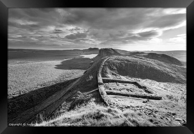 Milecastle 39 (Castle Nick) on Hadrian's Wall Framed Print by Justin Foulkes