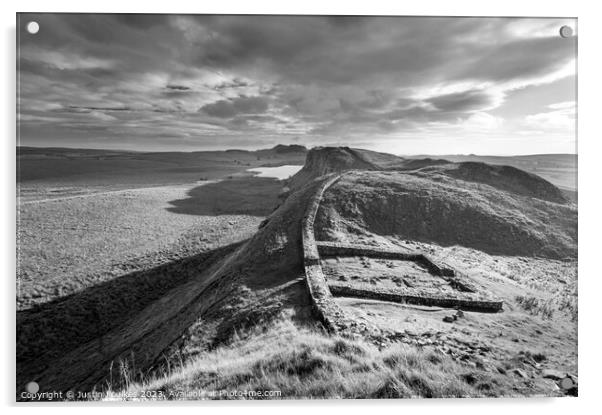 Milecastle 39 (Castle Nick) on Hadrian's Wall Acrylic by Justin Foulkes