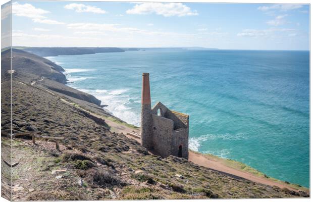 The Majestic Ruins of Wheal Coates Tin Mine Canvas Print by Graham Custance