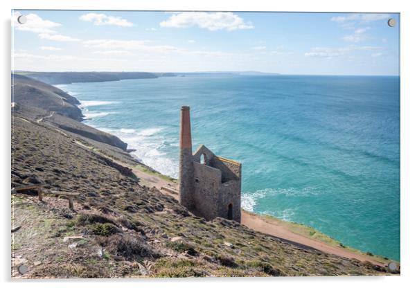 The Majestic Ruins of Wheal Coates Tin Mine Acrylic by Graham Custance